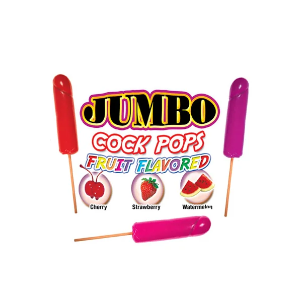 JUMBO FRUIT FLAVORED COCK POPS 6PC DISPLAY