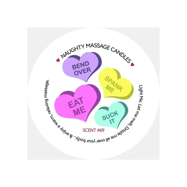 Kama Sutra Naughty Massage Candle Bend Over, Eat Me, Spank Me and Suck It 1.7oz