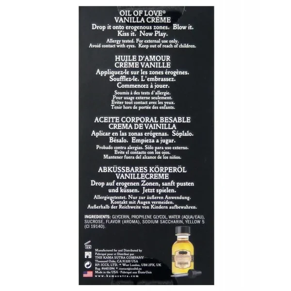 Kama Sutra Oil of Love – .75 oz Vanilla Creme