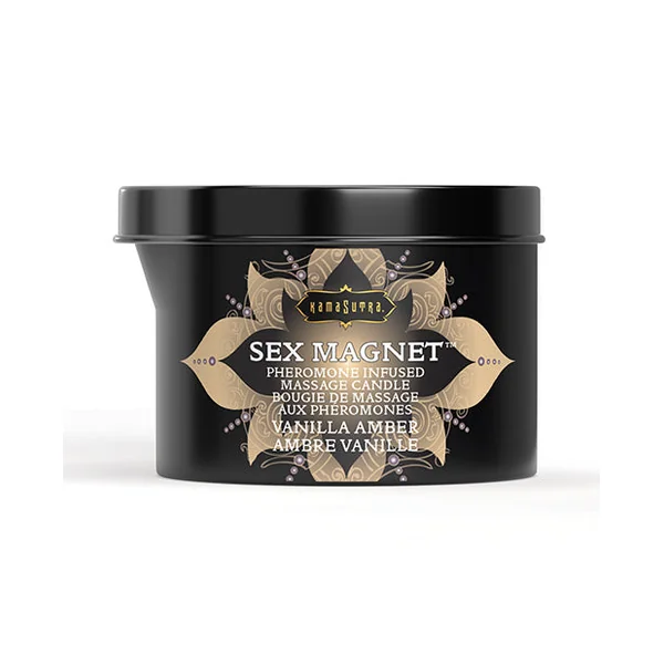 Kama Sutra Sex Magnet Candle w/Pour Spout - 6 oz Vanilla Amber