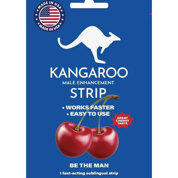Kangaroo Cherry Strip for Men 30 Count Display