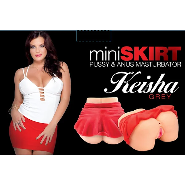 KEISHA GREY MINI SKIRT PUSSY & ANUS MASTURBATOR