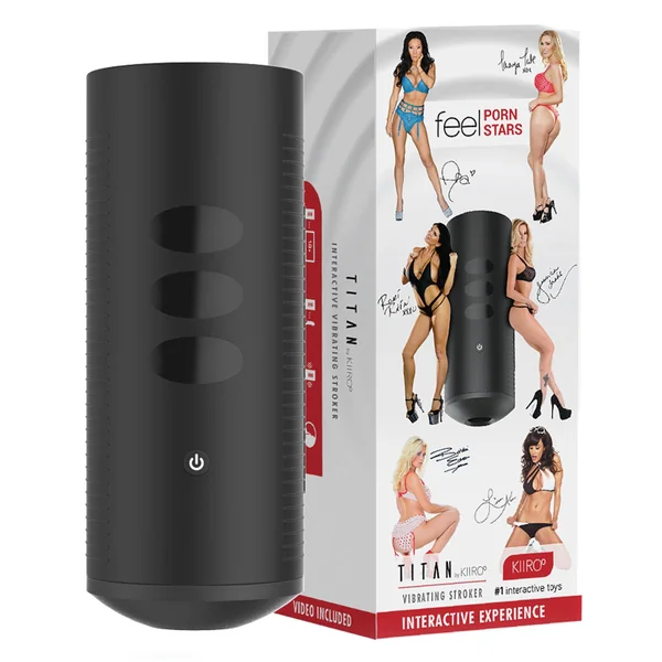 Kiiroo Titan The Experience Interactive Virbrating Stroker - Black