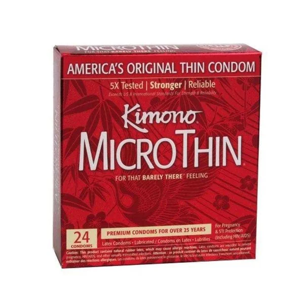 Kimono MicroThin Condoms - 24 Pk