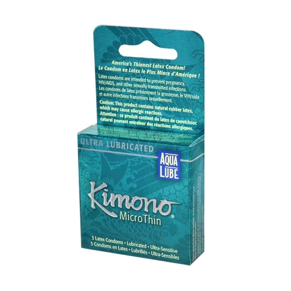 Kimono Microthin Plus Aqua Lube - 3 Pack