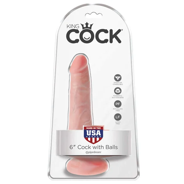 "King Cock 6"" Cock W/balls"