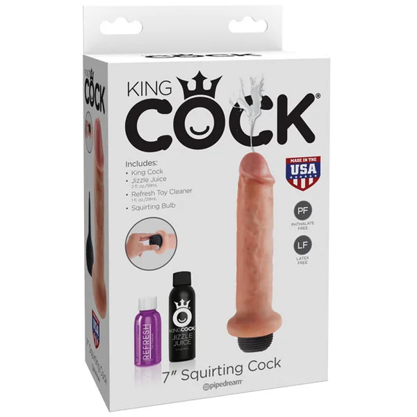 King Cock 7" Squirting Cock - Flesh