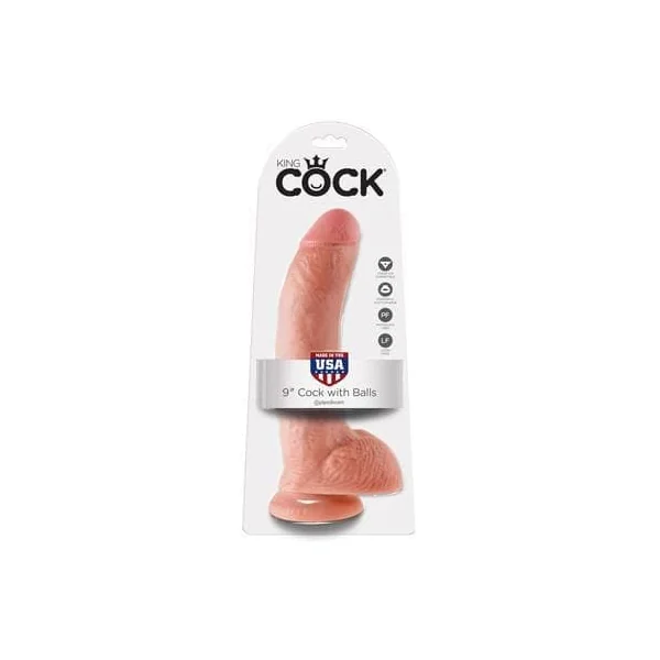 King Cock 9-Inch Cock With Balls - Flesh