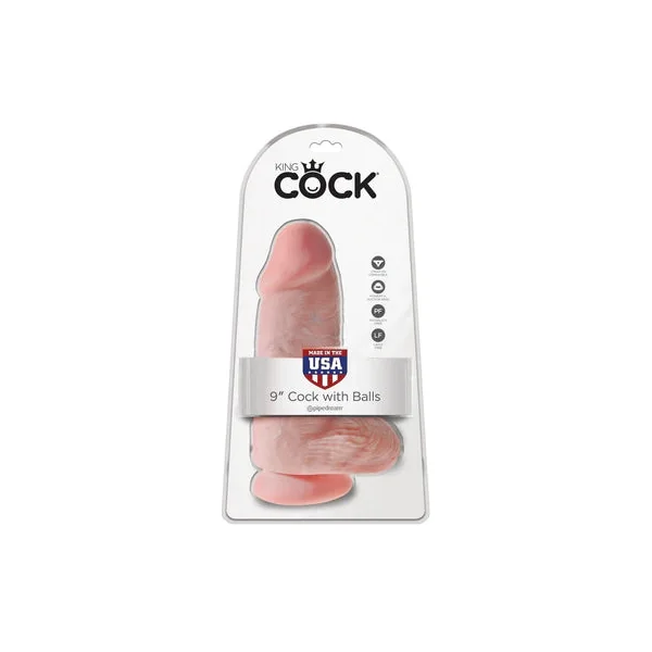 King Cock Chubby With Balls Huge Realistic Dildo 9" by Pipedream Products®