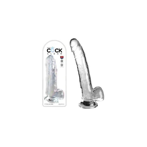King Cock Clear Dildo With Balls 9" by Pipedream Products®