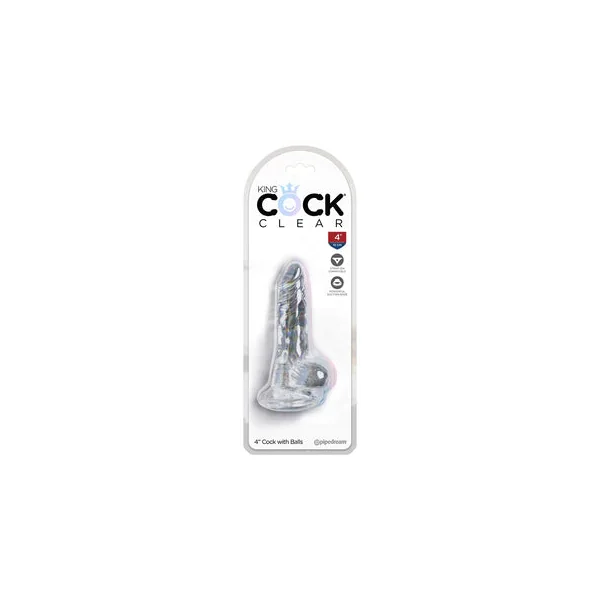 King Cock Clear With Balls Dildo 4" by Pipedream Products®