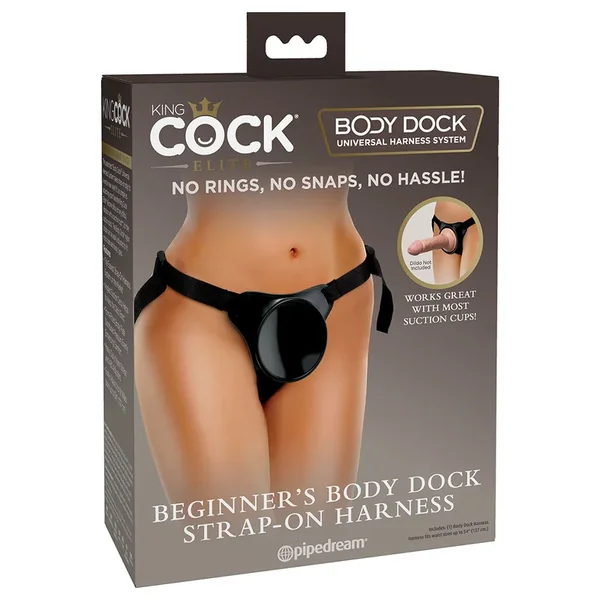 King Cock Elite Beginner’s Body Dock Strap-On Harness Black
