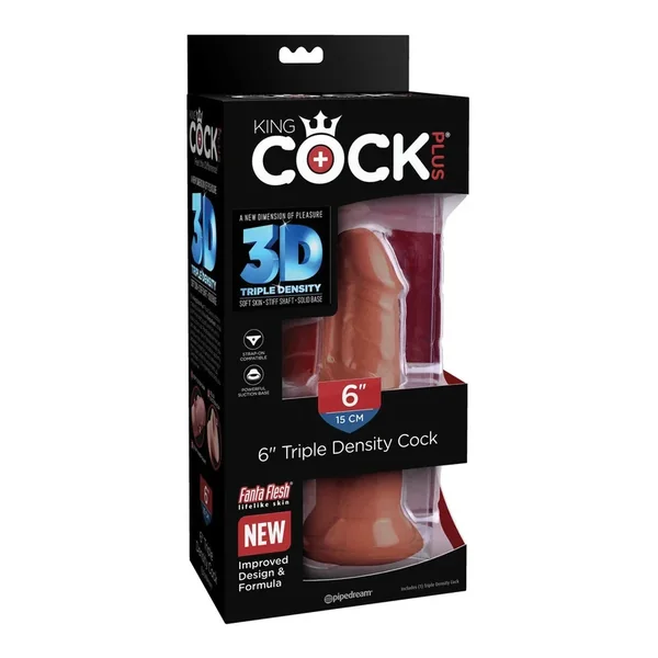 King Cock Plus 6″ Triple Density Cock – Brown