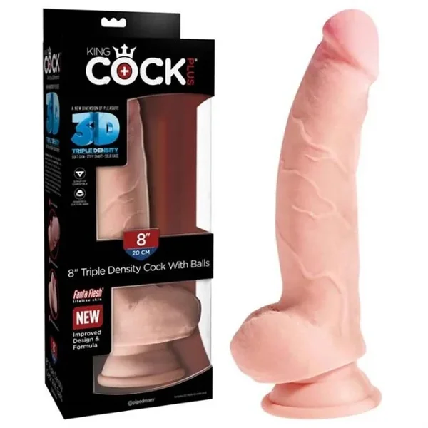 King Cock Plus 8″ Triple Density Fat Cock with Bal