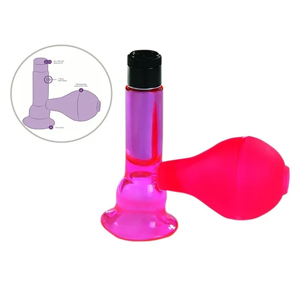 Kinx Sensual Kisses Vibrating Nipple Pump Pink