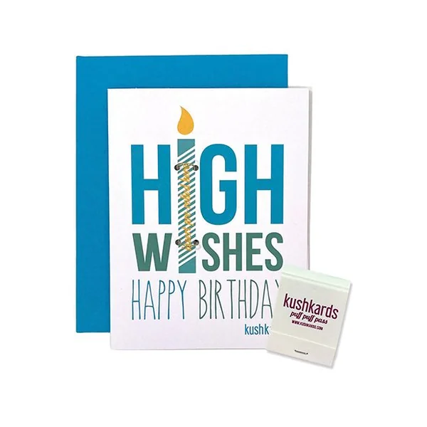 Kush Kards High Wishes Greeting Card With Matchbook