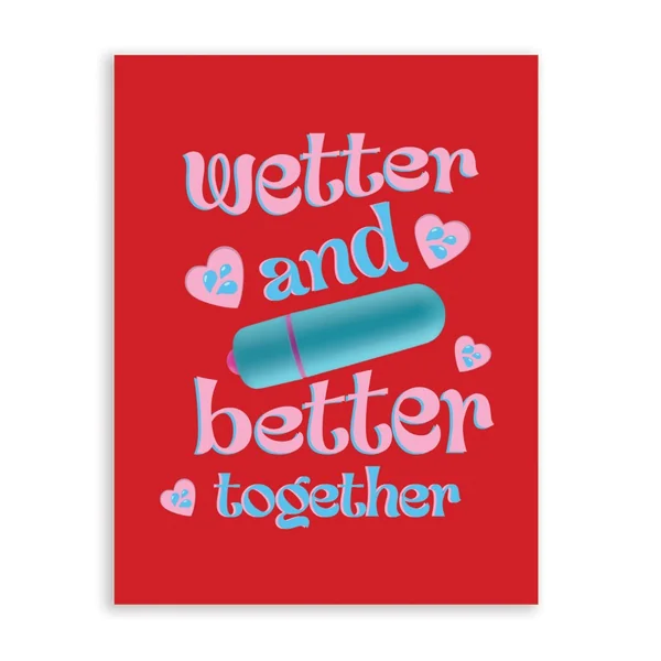 Kush Kards Wetter Better Greeting Card With Mini Vibe and Towelette