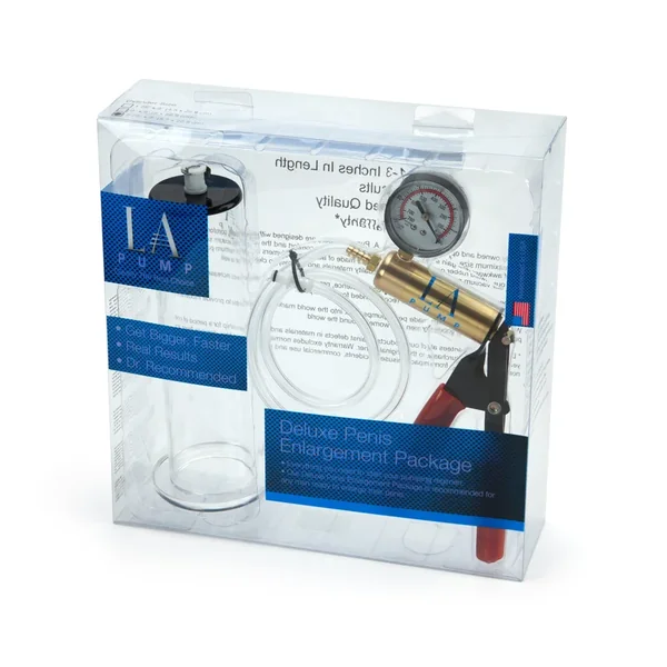 LA Pump Deluxe Penis Enlargement Package 1.75in x 9″, Clear