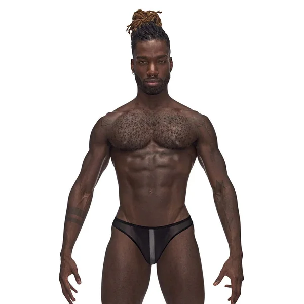 Landing Strip Bikini Brief - Large - Black