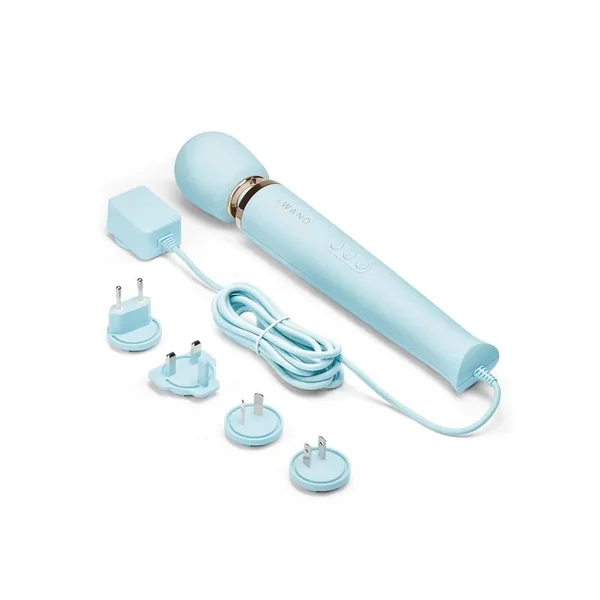Le Wand Plugin Vibrating Massager – Sky Blue