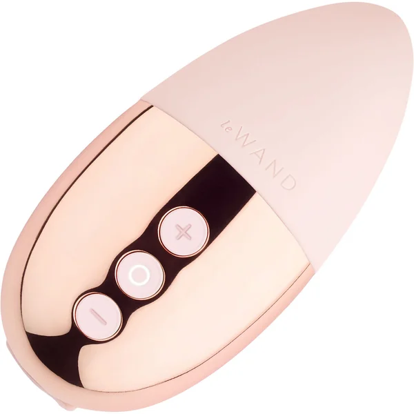 Le Wand Point Rechargeable Waterproof Palm Sized Silicone Vibrator - Rose Gold