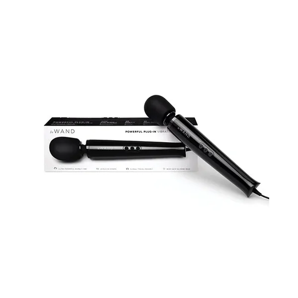 Le Wand Powerful Plug-In Vibrating Massager – Black
