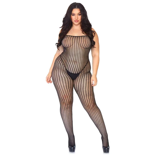 Leg Avenue – Catsuit Seamless Crochet – Black – Queen