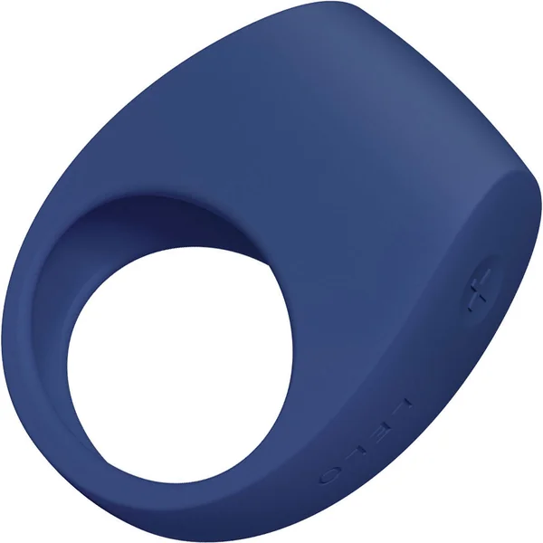 LELO TOR 3 Silicone Waterproof Rechargeable App Enabled Vibrating Cock Ring - Base Blue