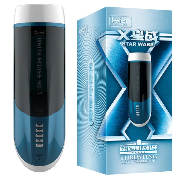 Leten X Piston Male Masturbator Automatic Telescopic Rotating Thrusting Voice Interaction Blowjob Oral Sex Toy for Men