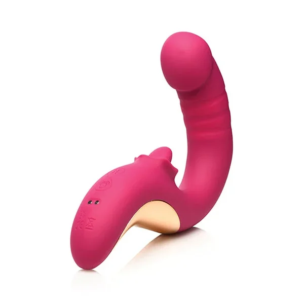 Lickgasm Tease & Please Thrusting & Licking Vibrator – Pink