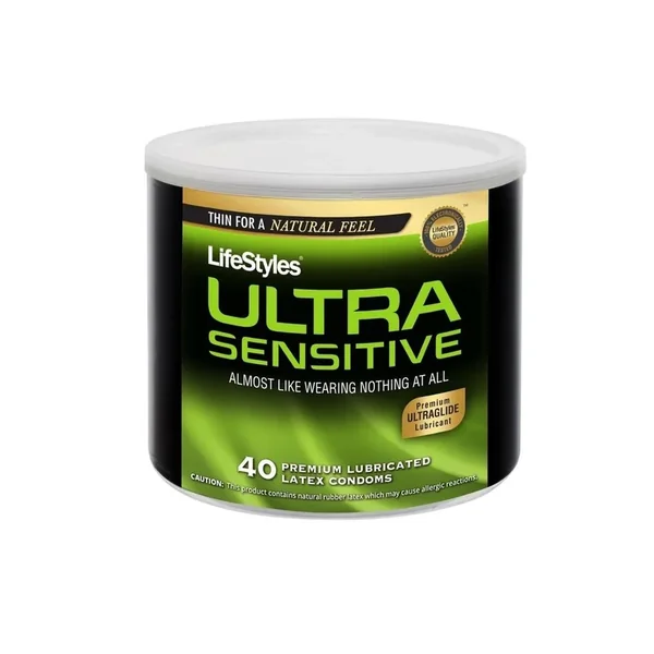 Lifestyles Ultra Lubricated 40 Latex Condoms Bowl
