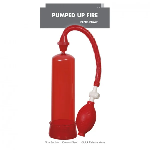 Linx Pumped Up Fire Penis Pump Red