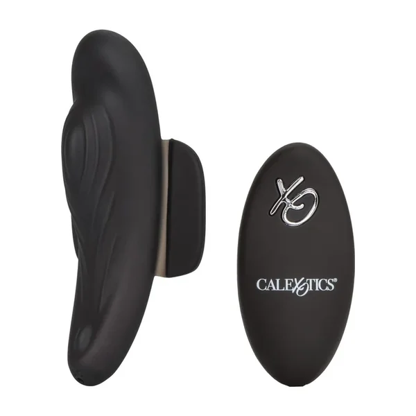 Lock-N-Play Remote Panty Teaser Rechargeable Silicone Panty Vibe with Remote Control – Black