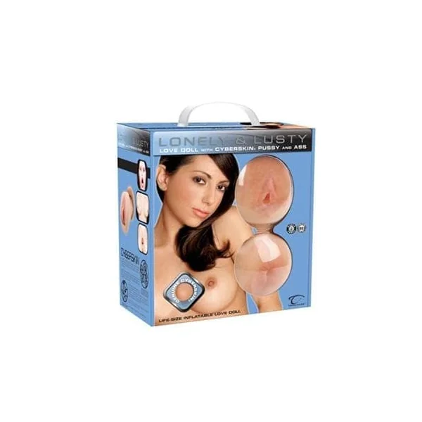 Lonely & Lusty Inflatable Love Doll With Cyberskin Pussy & Ass - Topco