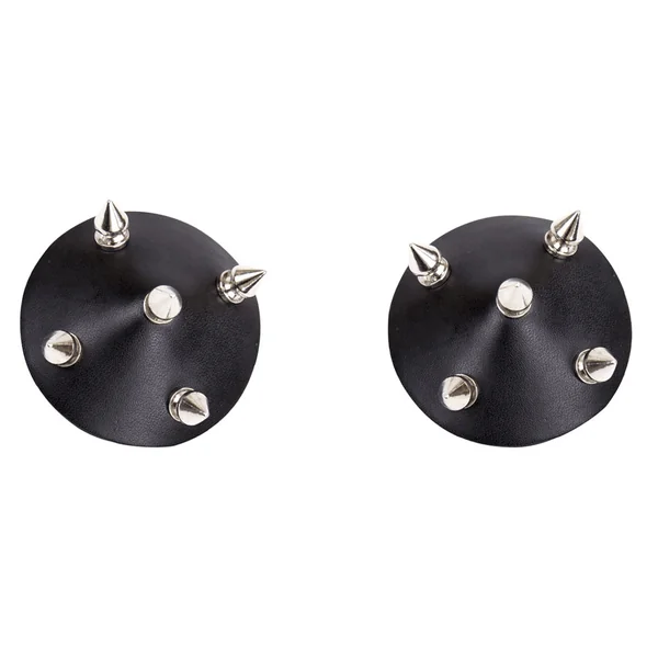 Love in Leather Spike Studded Faux Leather Nipple Pasties
