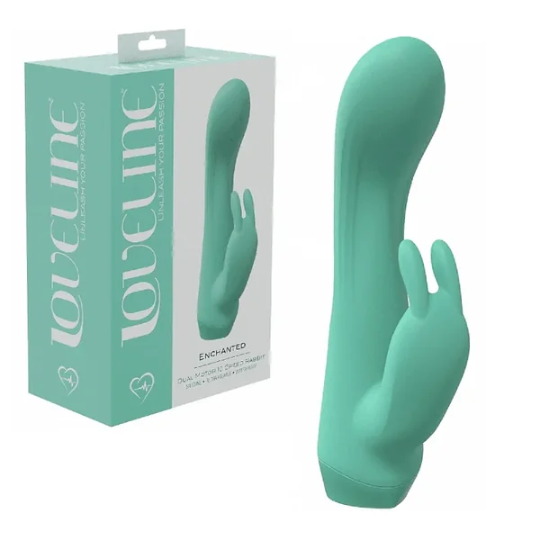 Loveline Enchanted Clitoral G-Spot Stimulation Rechargeable Rabbit Vibrator Green