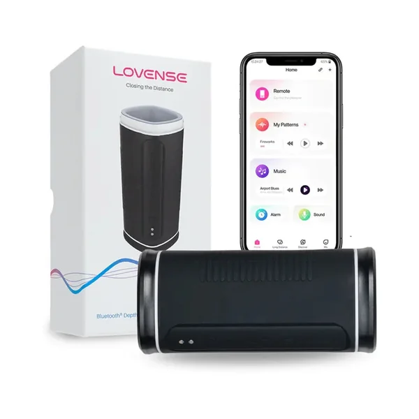 Lovense Calor Bluetooth Heating Masturbator – Black