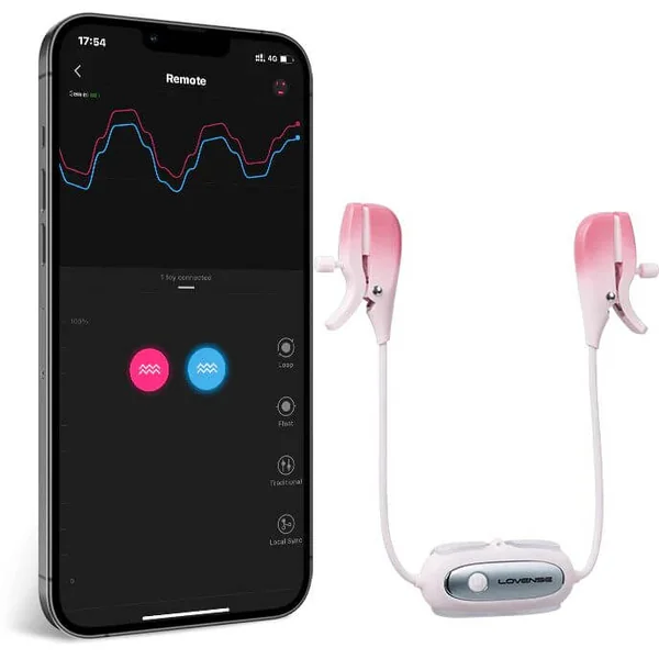 Lovense Gemini App-Controlled Adjustable Vibrating Nipple Clamps