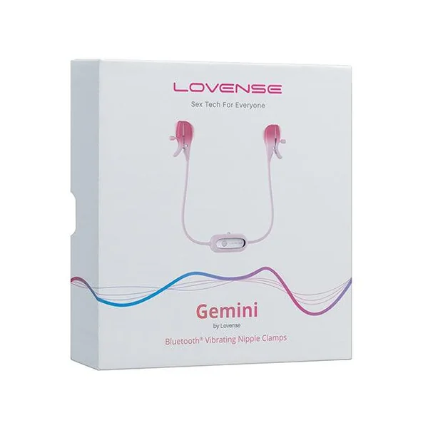 Lovense Gemini Vibrating Nipple Clamps - Pink