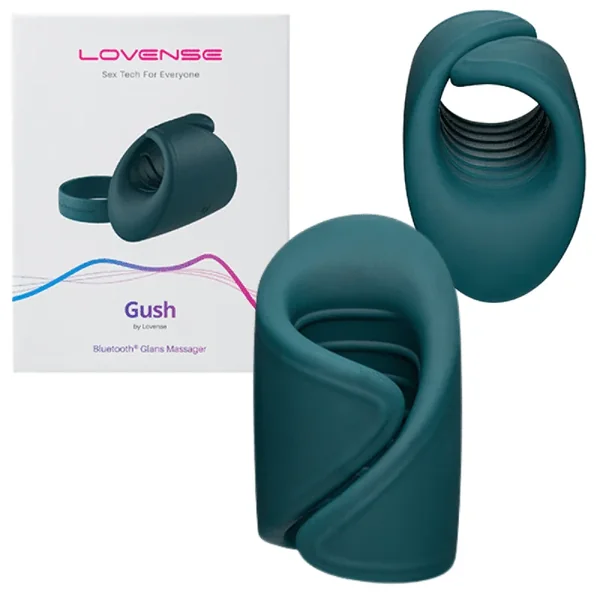 Lovense Gush Bluetooth Controlled Waterproof Silicone Penis Vibrating Masturbator