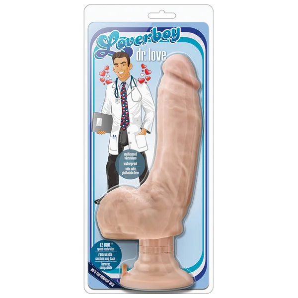 Loverboy Doctor Love Realistic Beige 10.25-Inch Long Vibrating Dildo With Suction Cup Base