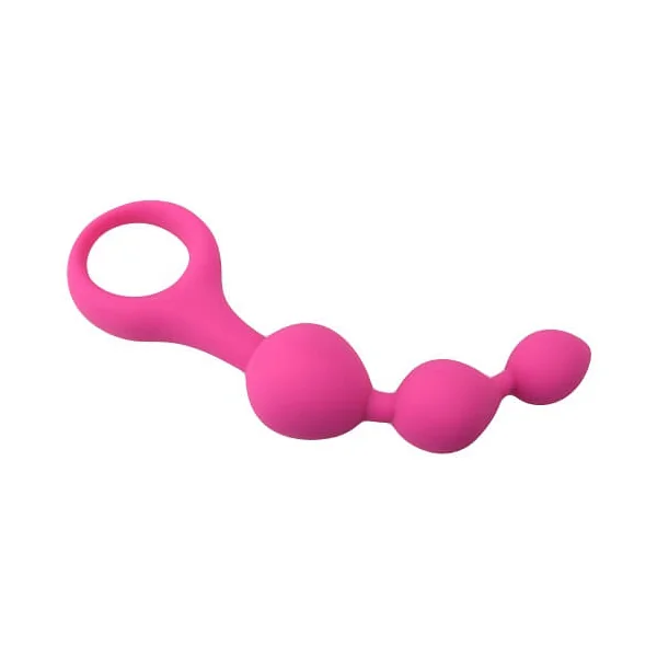 Loving Joy Triple Ripple Anal Beads-Pink