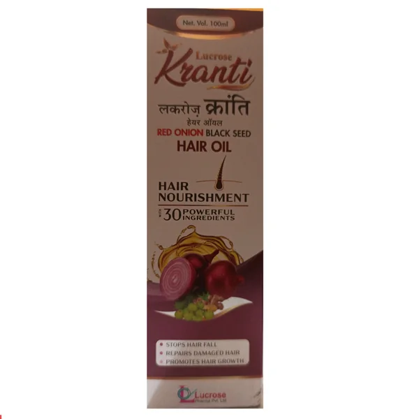 LUCROSE KRANTI RED ONION BLACK SEED OIL (100ml)