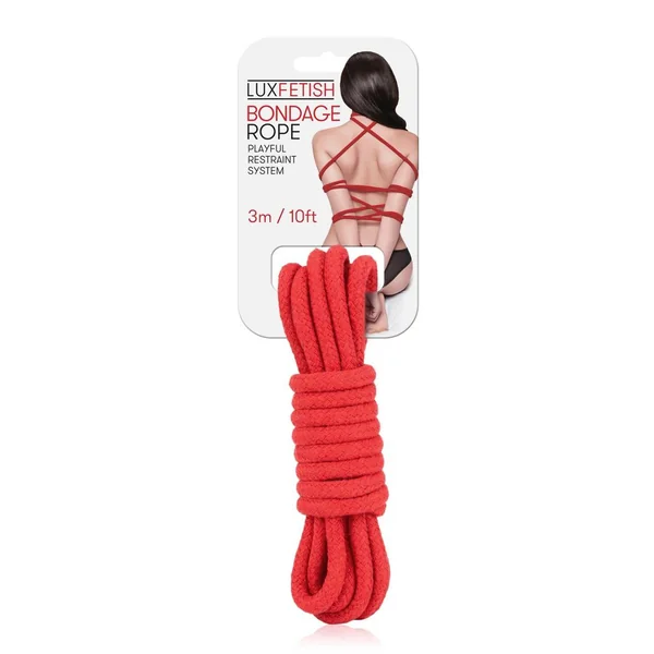 LUX FETISH BONDAGE ROPE 3M RED