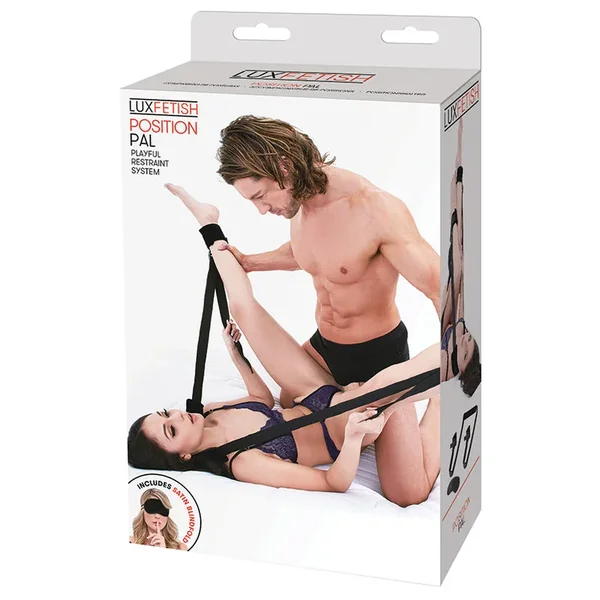 Lux Fetish Position Pal Sex Sling-Black