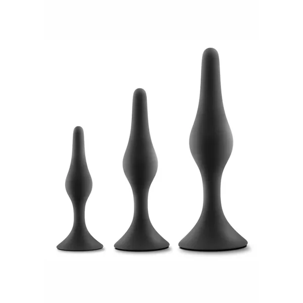 Luxe Beginner Silicone Plug Kit Black 3 Sizes