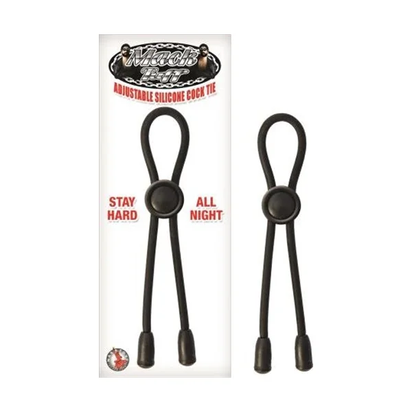 Mack Tuff Adjustable Silicone Cock Tie - Black