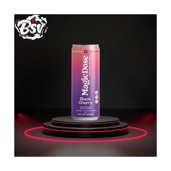 Magic Dose Kratom Seltzer Black Cherry