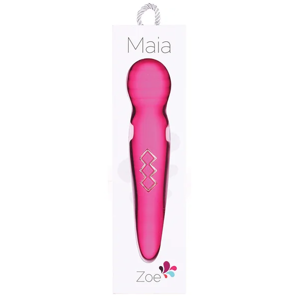 Maia Zoe Twisty Rechargeable Dual Vibrating Pleasure Wand - Pink