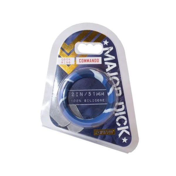 MAJOR DICK COMMANDO SILICONE DONUT BLUE CAMO (2.0IN./51MM)